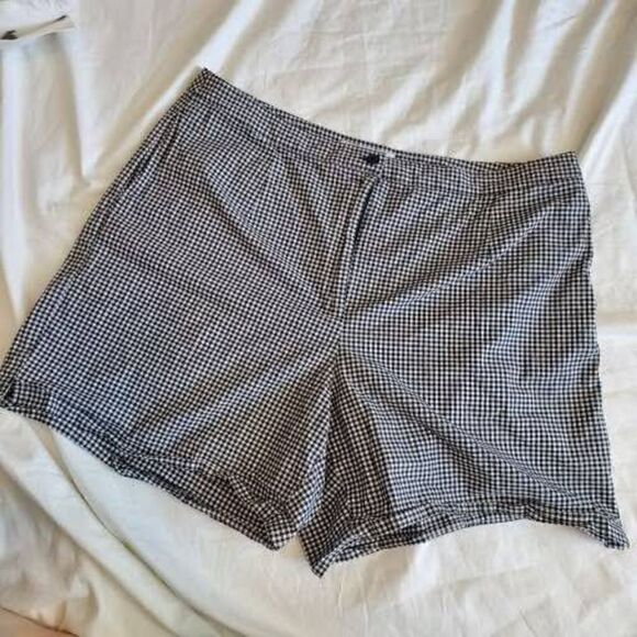 Real Clothes Checkered Cotton Highwaist Shorts -Size 16 - Picture 9 of 9